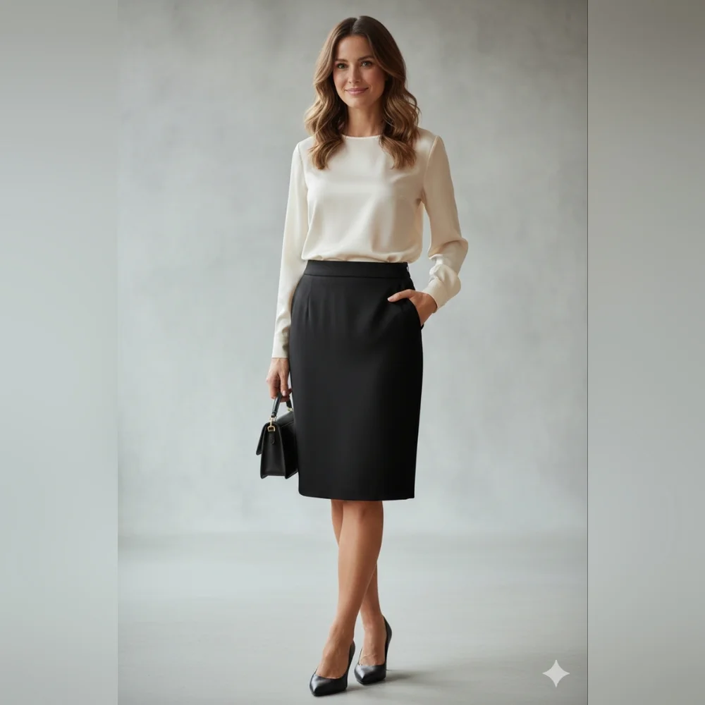 Banana Republic Classic Black Pencil Mini Skirt